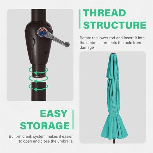 Enjoying Shade and Style: Review of⁤ the JEAREY 12 FT umbrella